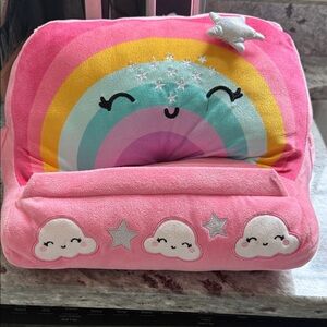 Smiling Rainbow Plush tablet pillow for Kids